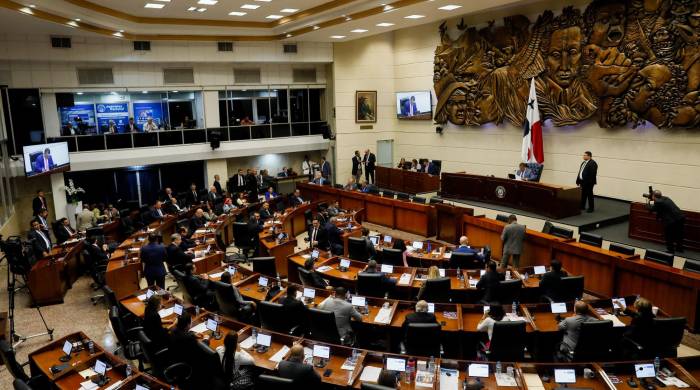 Vista del pleno de la Asamblea Legislativa en la ciudad de Panamá el 2 de noviembre de 2023.