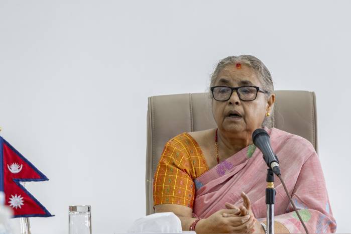 La primera ministra interina de Nepal, Sushila Karki. EFE/EPA/NARENDRA SHRESTHA