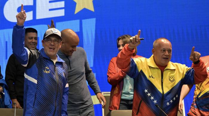 Jorge Rodríguez y Diosdado Cabello dos de los voceros del gobierno del presidente Nicolás Maduro.