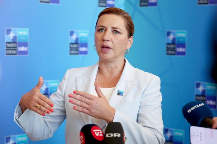 La primer ministra danesa, Mette Frederiksen.