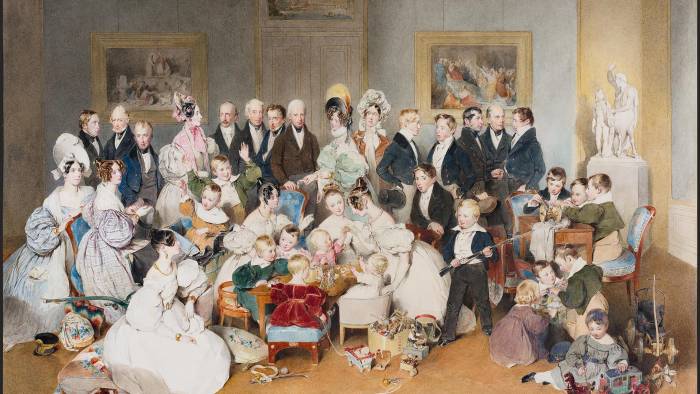 En la imagen, la obra de Peter Fendi 'Reunión de la familia Imperial austriaca el otoño de 1834.