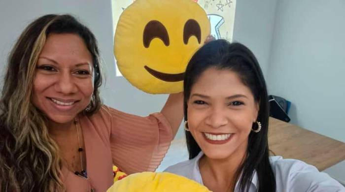 Las psicólogas Jheris Sellhorn y Wendy Montenegro, embajadoras de Educación Emocional en Panamá.