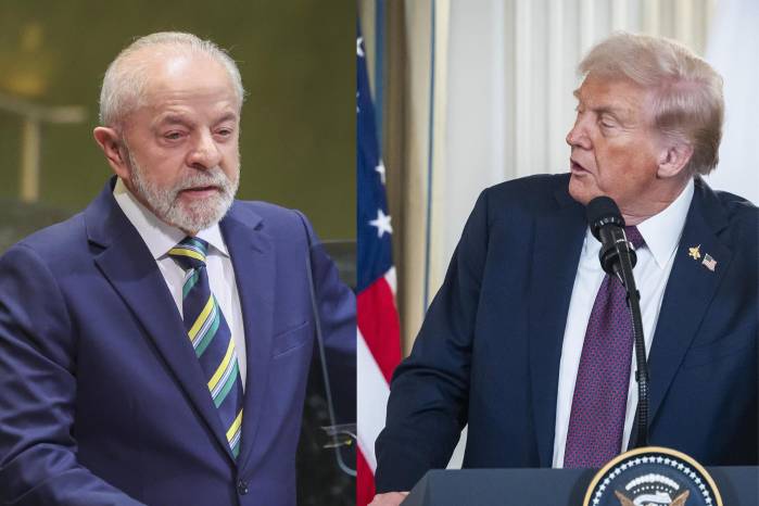 Combo de fotografías de archivo del presidente de Brasil, Luiz Inácio Lula da Silva (i), y el presidente de Estados Unidos, Donald Trump.