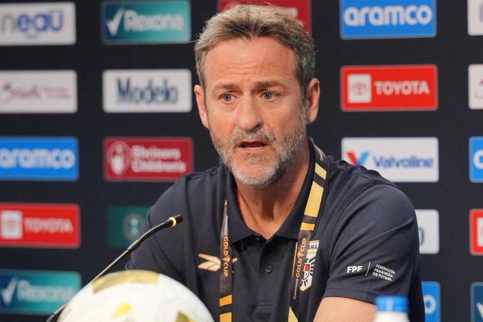 El técnico de la selección de Panamá, Thomas Christiansen durante conferencia de prensa.