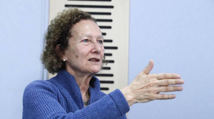 La jefa negociadora del Gobierno colombiano, Vera Grabe, habla durante una entrevista con EFE, en una imagen de archivo.