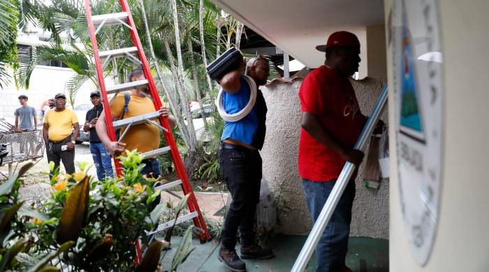 Preparativos en la embajada de Nicaragua.