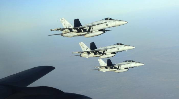 Aviones de combate en el aire, en una fotografía de archivo. EPA/DOD/ Fuerza Aérea de EE.UU.
