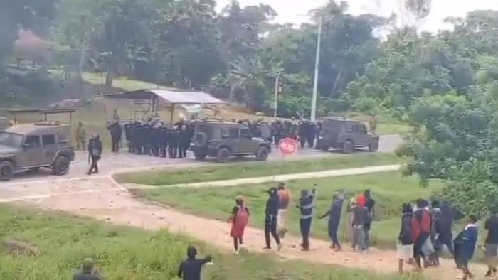 Protestas en Arimae, provincia de Darién.