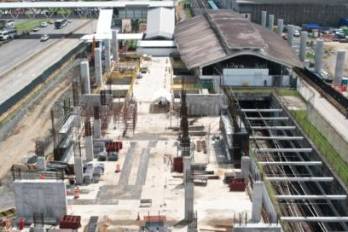Vista de trabajos en la estación de Albrook.