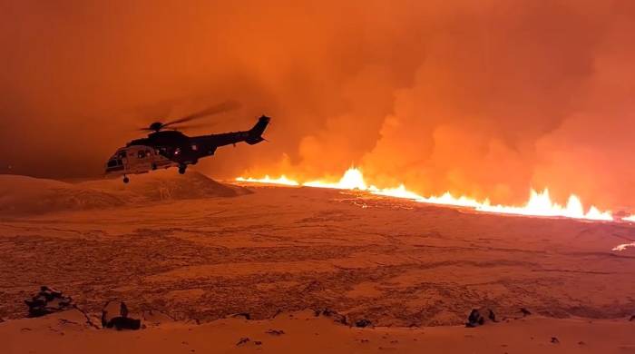 Fotografía facilitada este martes, 19 de diciembre, por la Oficina Meteorológica de Islandia