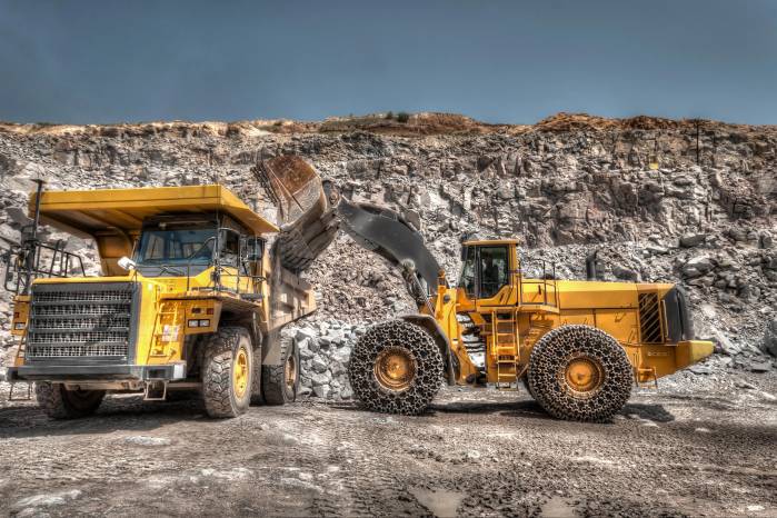 Los camiones eléctricos también se utilizan en la industria minera.