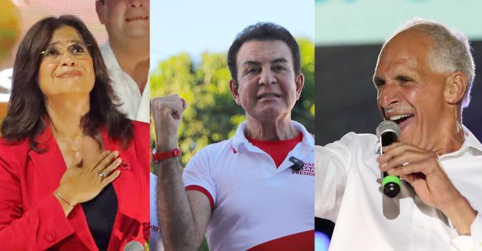 Rixi Moncada, Salvador Nasralla y Nasry Asfura son los candidatos con mayor caudal de apoyos en las encuestas.