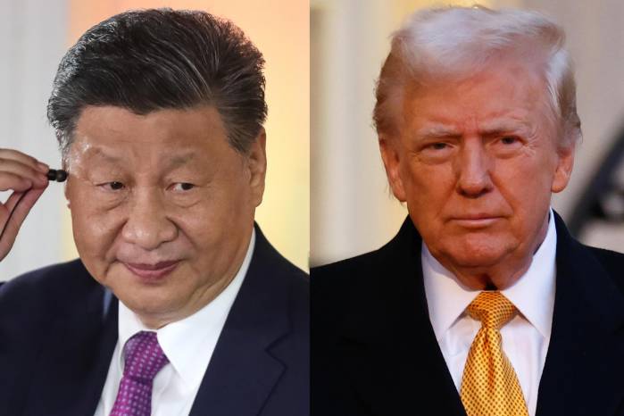 Combo de fotografías publicado el 17/01/2025, en el que se observa al presidente de China, Xi Jinping (i), y al presidente de EE.UU., Donald Trump.