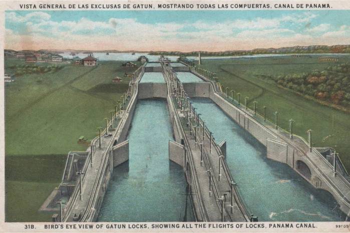 Esclusas de Gatún, Canal de Panamá, 1928.