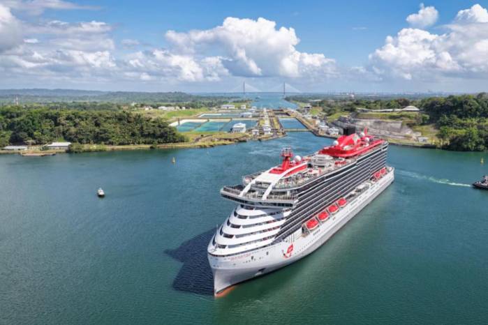 Canal de Panamá recibe a Virgin Voyages por primera vez