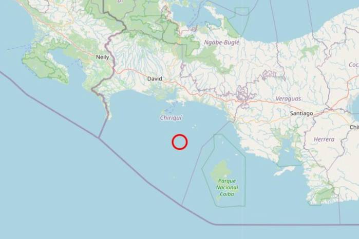 Reportan sismo de magnitud 4.5 en el Pacífico panameño.