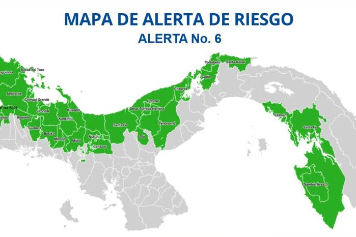 El Sinaproc emite reducción de niveles de alertas en algunas partes del país.
