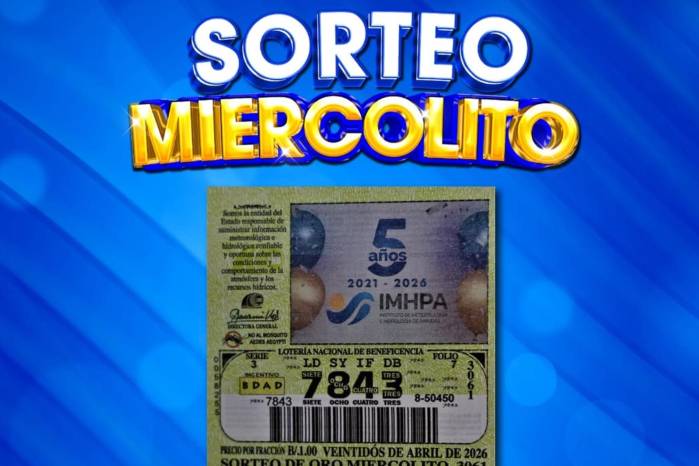 ¿Cuáles son los premios incentivos del sorteo del miércoles 22 de abril?