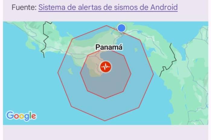 Panamá pone a prueba el sistema de alertas de terremotos de Google