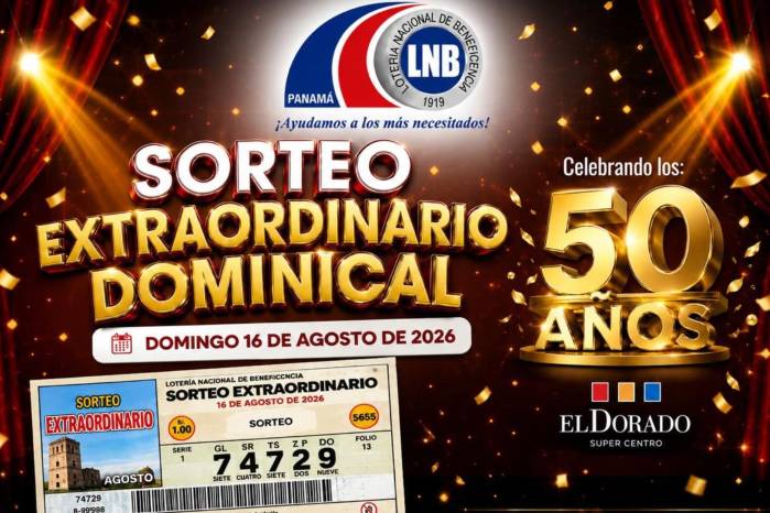 La Lotería se prepara para su Sorteo Extraordinario este domingo 16 de agosto de 2026.