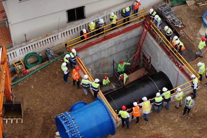 La interconexión del Anillo Hidráulico Este avanza para fortalecer red de agua potable