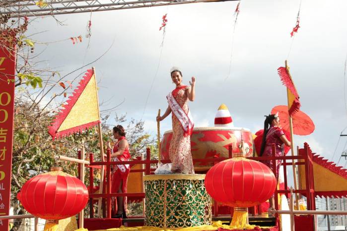 La reina del desfile de este año nuevo chino.