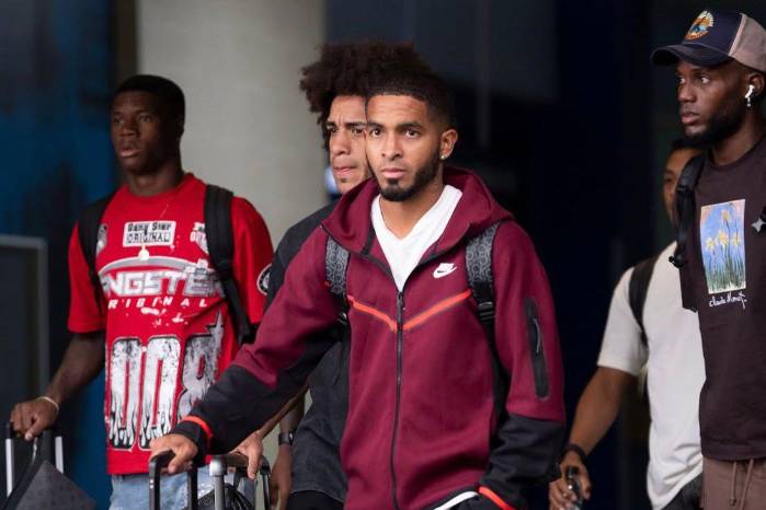 Llegada de los jugadores a Durban, República de Sudáfrica.