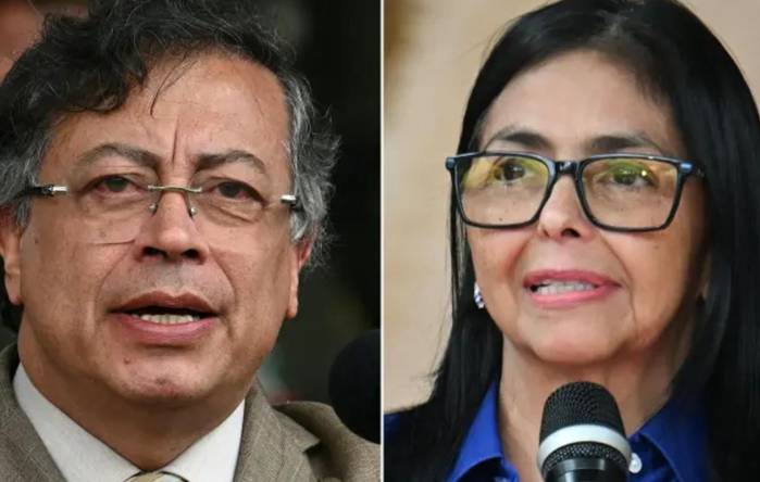 Gustavo Petro y Delcy Rodríguez.