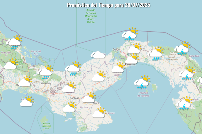 Pronóstico de la mañana de hoy, 28 de julio de 2025.