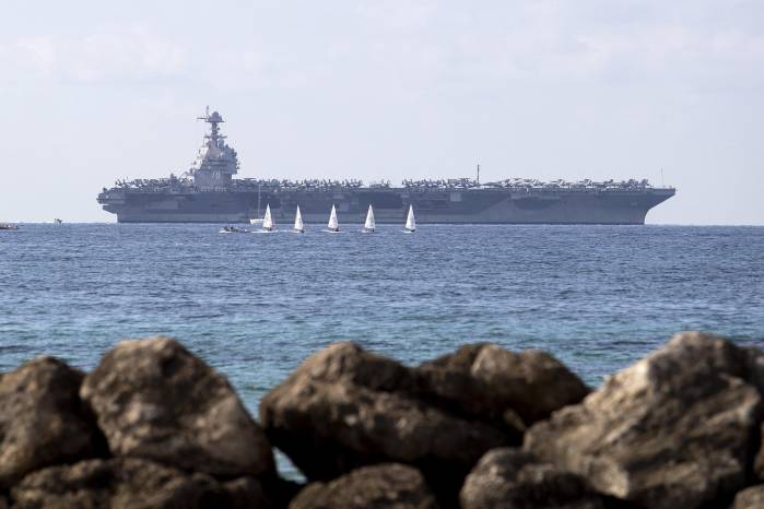 El USS Gerald R. Ford (CVN-78), un superportaavión de propulsión nuclear.