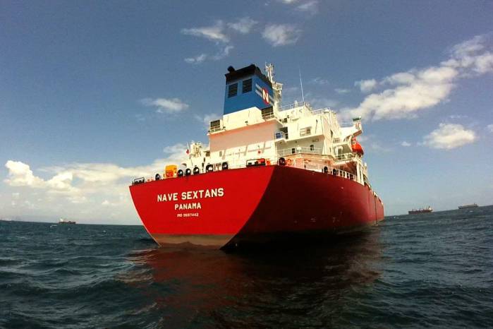 Imagen de referencia de la embarcación Nave Sextans en 2024, parte de la flota mercante con bandera de Panamá.