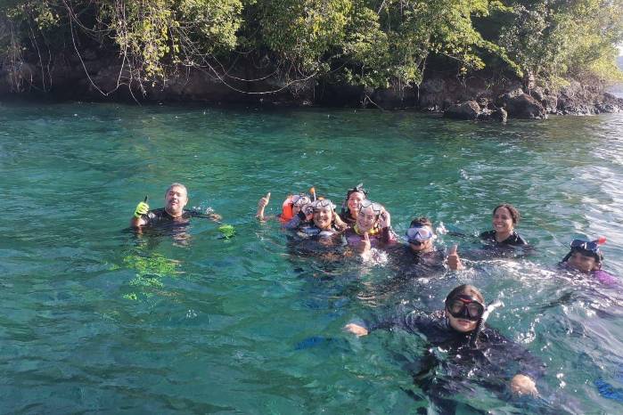 Curso de ecología marina con snorkel.