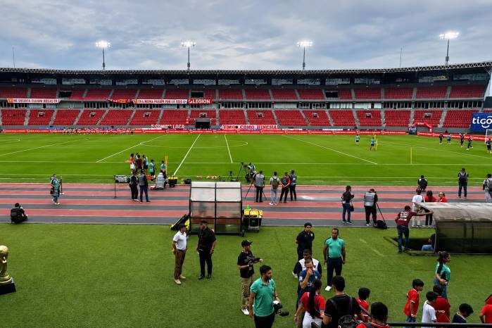 Instantes del entrenamiento de la selección de Panamá.