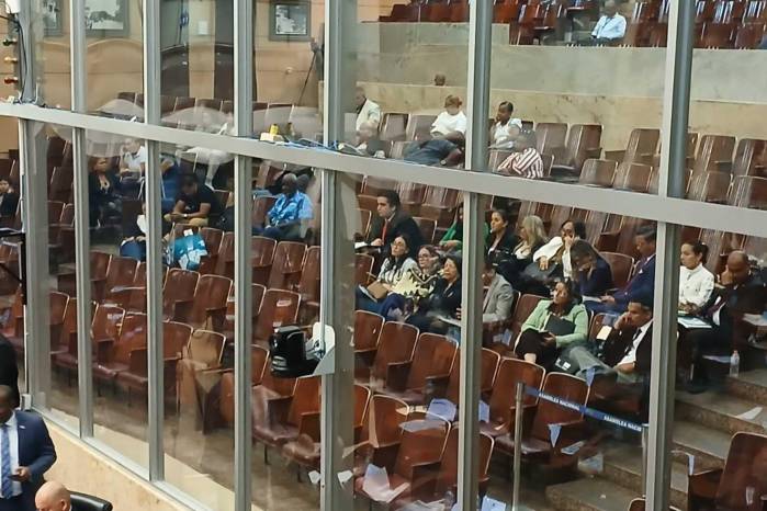 Las gradas del Hemiciclo Legislativo.