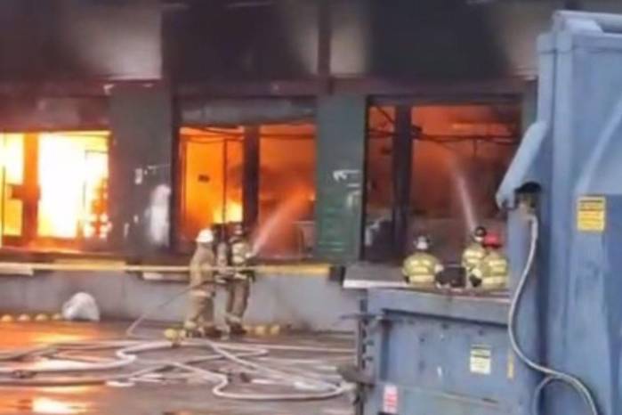 Toma del vídeo difundido por el Cuerpo de Bomberos
