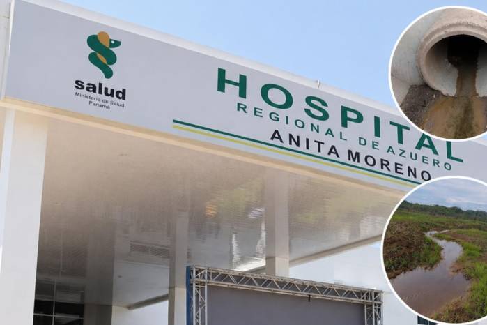 Según el afectado, el agua circula de manera constante a través del sistema de alcantarillado del hospital y termina acumulándose en su propiedad y en otros terrenos cercanos ubicados frente a la instalación de salud.