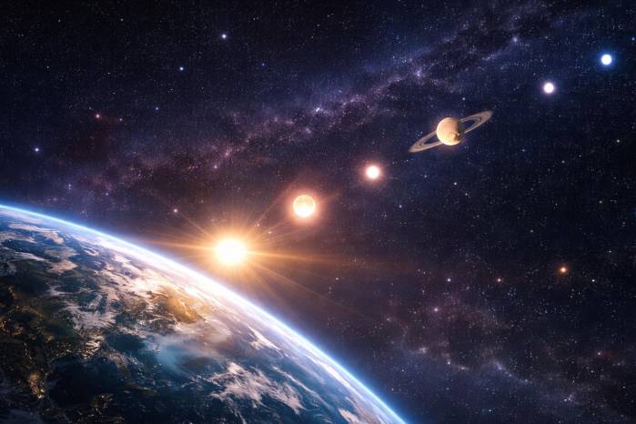 Durante varios días entre el 16 y el 23 de abril, alrededor del 18 de abril de 2026, podrás ver cómo distintos planetas se agrupan en una misma zona del cielo.