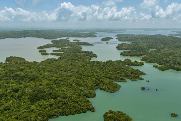 Combinación de ecosistemas terrestres y marinos en Panamá.