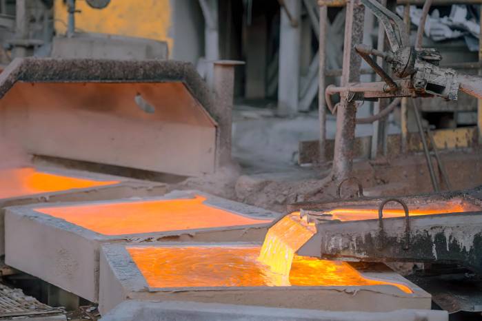 Planta de procesamiento de mineral de cobre.