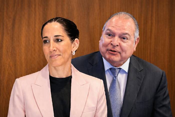 Ministra de Cultura, María Eugenia Herrera, y su homólogo de Obras Públicas, José Luis Andrade.