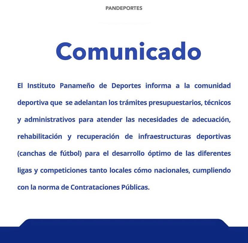 Comunicado de Pandeportes con relación al estadio de las canchas.