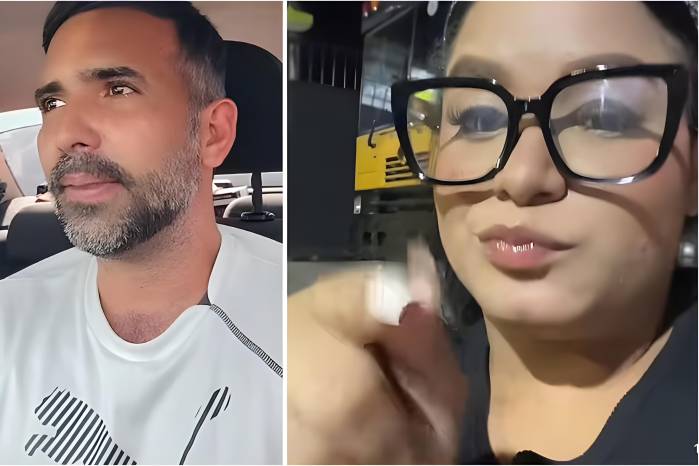 El creador de contenido venezolano Luis Miguel Castillo y Kerstin Guenther.