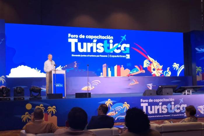 Pedro Heilbron, presidente ejecutivo de Copa Airlines, este miércoles, durante la inauguración del Foro de capacitación turística.