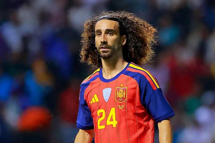El lateral izquierdo Marc Cucurella durante su última convocatoria internacional con la selección de España.