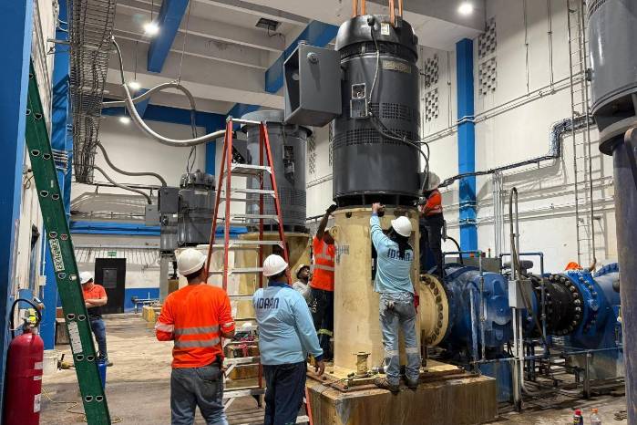 Según el Idaan, durante la madrugada de este martes culminaron con “éxito” los trabajos de instalación de la bomba No. 5.