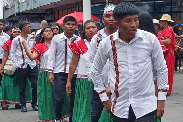 El Desfile de las Mil Naguas se celebró por primera vez este sábado 18 de octubre en esa ciudad de David.