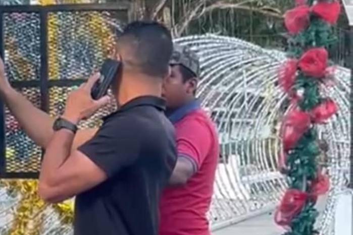 El presunto funcionario municipal se acercó al área y procedió a desconectar los breakers del sitio.