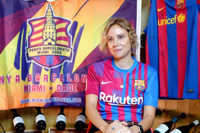 Imagen de la aficionada catalana Verónica Parellada, que vive en Miami desde 2018