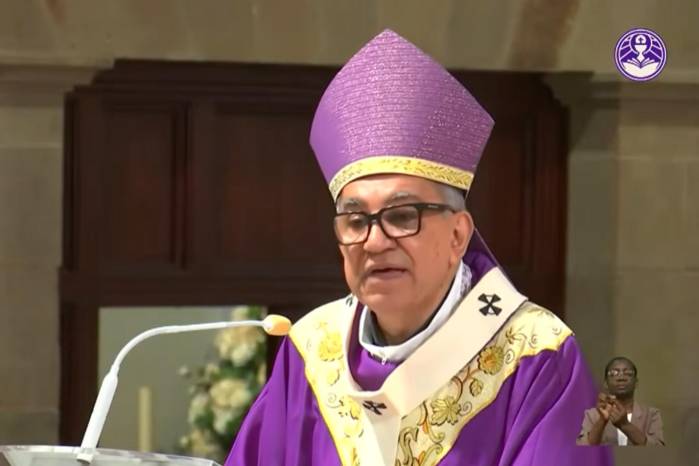 El arzobispo de Panamá, monseñor José Domingo Ulloa, este domingo 21 de diciembre, en su misa dominical.