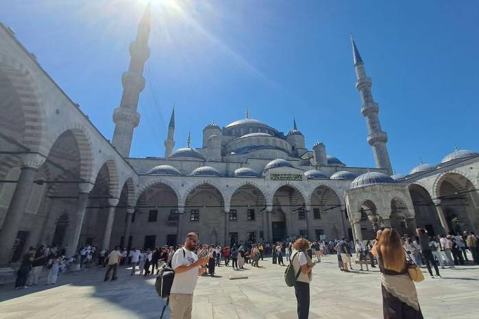 La Mezquita Azul, también conocida como la Mezquita del Sultán Ahmed.